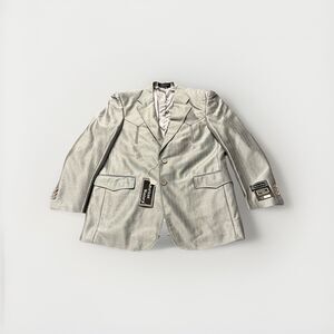 American Western Snow Grey Men's Suit Jacket 40/32 Single-Breasted Two-Button